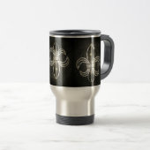 Fleur de lis sur la tasse en cuir (Devant droit)