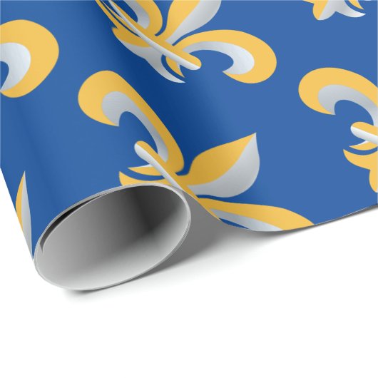 Fleur de Lis-symbool Cadeaupapier (Rol Hoek)