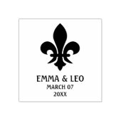 Fleur De Lis Symbool met Personaliseer Naam en dat Rubberstempel (Afrduk)