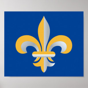Fleur de Lis-symbool Poster