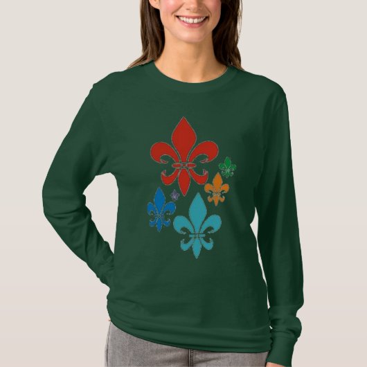 Fleur de lis T-shirt - customisé (Devant)