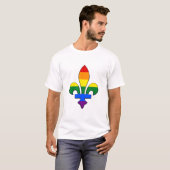 Fleur de lis T-Shirt de la LGBT pride (Devant entier)