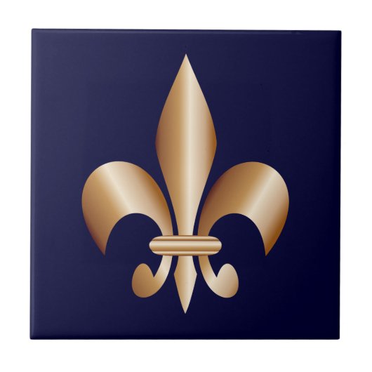 Fleur de lis tegeltje (Voorkant)
