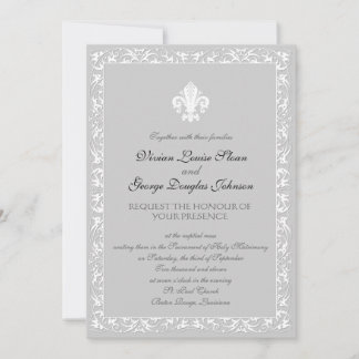 Fleur-de-lis Thmed Wedding Kaart