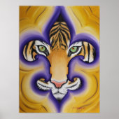 Fleur de lis Tiger Poster (Voorkant)