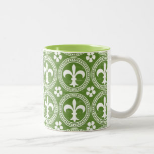 Fleur De Lis Tweekleurige Koffiemok