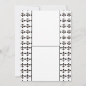 Fleur de Lis Uitnodiging voor bruiloft (Achterkant)