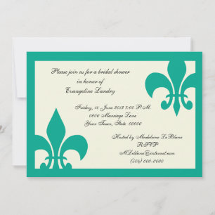 Fleur de Lis-uitnodigingen Kaart