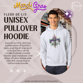 Fleur-de-lis uniseks pullover trui met capuchon