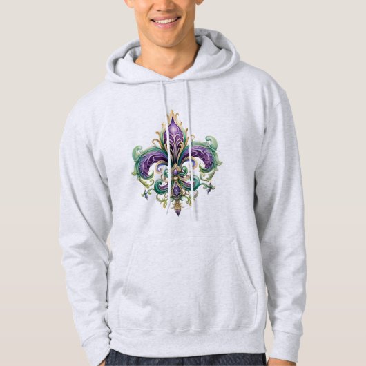 Fleur de lis Unisex Sweat - shirt à capuche de bas (Devant)