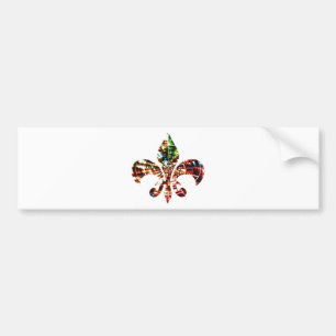 fleur de-lis : Verbluffend rood ontwerp Bumpersticker