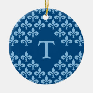 Fleur-de-Lis-versiering, pas aan Keramisch Ornament