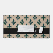 Fleur de Lis, Vert sur Beige, Royal, Votre Nom (Clavier et souris)