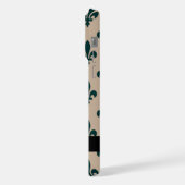 Fleur de Lis, Vert sur Beige, Royal, Votre Nom (Côté gauche)
