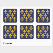 Fleur-de-lis Vierkante Sticker (Vel)
