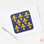 Fleur-de-lis Vierkante Sticker (Envelop)