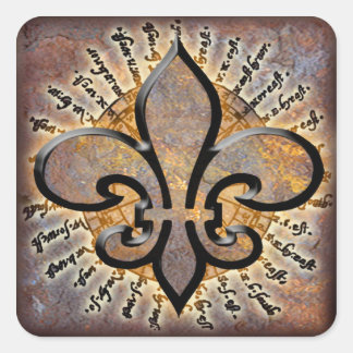 Fleur De Lis Vierkante Sticker
