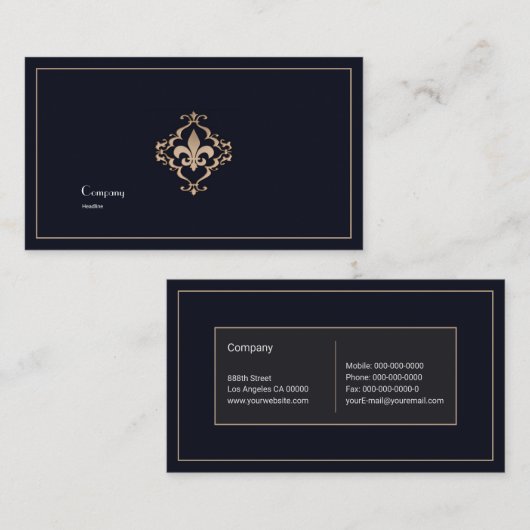 Fleur De Lis Visitekaartje (Voorkant / Achterkant)