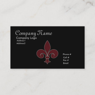Fleur-De-Lis-Visitekaartje Visitekaartje