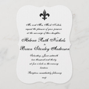 Fleur De Lis Wedding Invitations Kaart