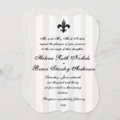 Fleur De Lis Wedding Invitations Kaart (Voorkant / Achterkant)