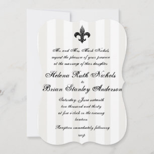Fleur De Lis Wedding Invitations Kaart