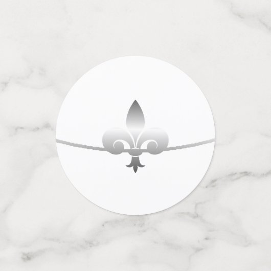 Fleur de Lis Wedding shower Table Confetti (Petit recto)