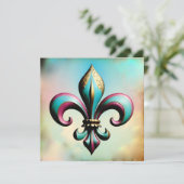 Fleur de lis-Wenskaart Kaart (Staand voorkant)