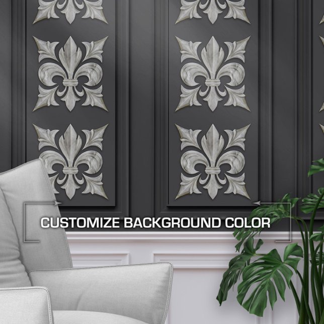 Fleur-de-Lis wit marmer Behang (Creator heeft geüpload)