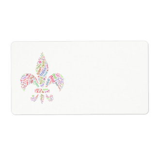 Fleur de Lis woorden symbool Etiket