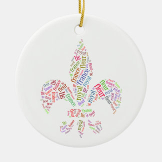 Fleur de Lis woorden symbool Keramisch Ornament