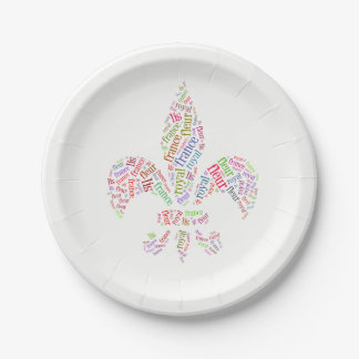 Fleur de Lis woorden symbool Papieren Bordje