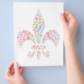 Fleur de Lis-woordsymbool Flyer (Hand)