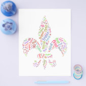 Fleur de Lis-woordsymbool Flyer (Enkel)