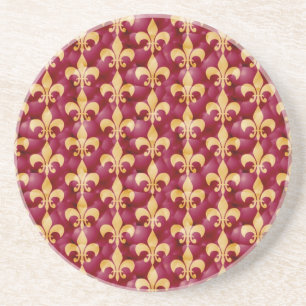 Fleur de lis zandsteen onderzetter