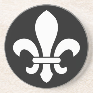 Fleur de lis zandsteen onderzetter