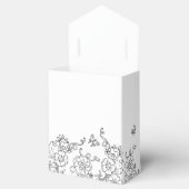 Fleur de lis zwart-wit bruiloft bedankdoosjes (Geopend)