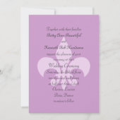 Fleur de Lise Wedding Invitation in Lilacs Kaart (Voorkant)