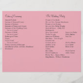 Fleur de Lise Wedding Programme (Achterkant)