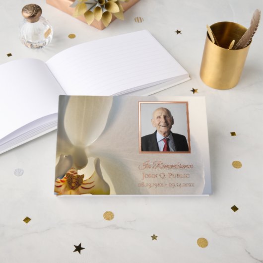 Fleur de l'orchidée blanche Célébration de la vie  (Recto ouvert)