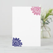 Fleur de lotus bleu saphir Invitation vierge (Debout devant)