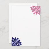 Fleur de lotus bleu saphir Invitation vierge (Devant / Derrière)