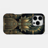 Fleur de Lotus Doré | Coque iPhone 16 Pro (Verso Horizontal)
