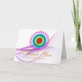 Fleur de lotus élégante Merci Mandala Or Rose