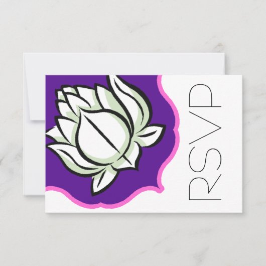 Fleur de lotus hindou RSVP (Devant)