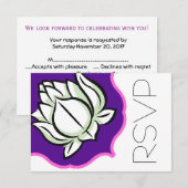 Fleur de lotus hindou RSVP (Devant / Derrière)