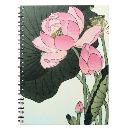 Fleur de Lotus japonais - Carnet d'art Vintage (Devant)