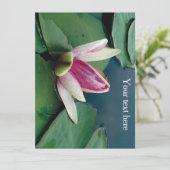 Fleur de Lotus Rose Invitation photo (Debout devant)