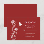 Fleur de Lotus RSVP (rouge) (Devant / Derrière)