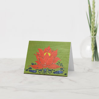 Fleur de lotus sur bois